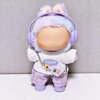 15.01-16.99cm Cute Cartoon Doll Christmas Outfit, For Labubu Plush Toy Clothes, Suitable As Interactive Gift, Holiday Gift, Birthday/Anniversary Gift For Daughter, Doll Accessories For Play And Display, Doll Changeable Outfit Set, Back To School Gift, Summer Series, Birthday/Holiday Gift (Doll Not Included)