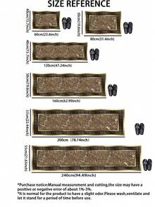 1片硅胶厨房地垫，仿大理石纹理，带金色纹路，外观奢华优雅