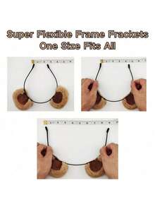 1 pieza/2 piezas Diadema con orejas de oso marrón adorable y ajustable, diadema con orejas de oso, adecuada para fiestas de disfraces, fiestas de noche, maquillaje, lavado de cara, accesorios para el cabello de mujer, diadema para atar, disfraz de Halloween (Debido a las diferencias en la iluminación de la toma y los parámetros de la pantalla de la cámara, puede haber ligeras diferencias de color en el producto) - Multicolor - Ver 6