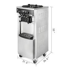Máquina comercial de helado suave, 2200 W para servir yogur, máquina de helado de 3 sabores, 5,3 a 7,4 galones por hora, panel LCD de limpieza automática para restaurantes, bares, acero inoxidable - 2200 W para servir yogur - Ver 10