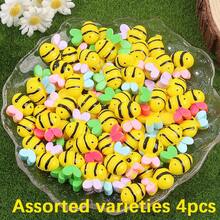 Yellow Resin Bee Shaped Non Porous Beads, Bee Themed Birthday Party Beads & Bead Assortments, Used For DIY Hair Clips, Phone Cases, Clothing Accessories, Envelope Cutting And Pasting Decoration, Christmas Eve, Thanksgiving, Halloween Parties, Holiday Parties, Birthday Gifts, Back To School Season, Bee Festival Decoration Accessories