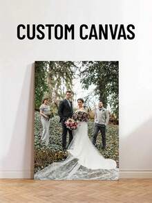 1pc Customized Canvas Wall Art, Frameless Poster, Cozy Indoor Framed Canvas Painting, Valentine's Day Gift, Wedding Memento, Mother's/Father's Day Gift, Personalized Commemorative Gift, New Year Decor - Multicolor - View 3