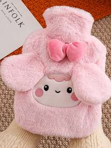 1pc 1000ml Premium Fluffy Hot Water Bag For Pain Relief And Comfort-Perfect For Neck, Back, Shoulders, Legs And Menstrual Cramps, For Belly/Hand/Uterus Warming, For Neck, Back, Shoulders, Legs And Menstrual Cramps - Multicolor - View 2