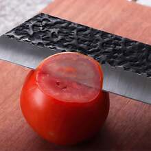 Cuchillo Vikingo martillado, Cuchillo Carnicero Forjado A Mano Con Vaina, Cuchillos Chef De Cocina, Acero De Alto Carbono, Aplicar Para Hogar, Camping, Barbacoa, Restaurante, Corte De Carne - Marrón Y Negro - Ver 6