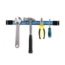 4-Piece 12-Inch Heavy Duty Magnetic Tool Holder Strip Set | Wall Mount Tool Organizer Rack For Garage & Workshop | Sturdy Alloy Steel With 10lb Weight Capacity - Blue - View 3