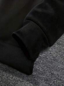 Sunflower Field Owl Art Print Unisex Hoodie - Black-13 - View 3