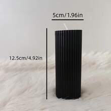 1pc 1.96 Inch Diameter Black Cylindrical Scented Candle, Suitable For Ambiance Creation, Home Decor, Living Room Decor, All Seasons, Valentine's Day Gift & Decor, New Year Gift & Decor, Wedding Gift & Decor, Women/Girlfriend Gift, Souvenir, Birthday Gift