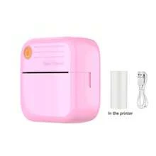 Impressora Sem Fio Mini, Impressora Térmica Portátil Sem Tinta, Recarregável por USB, Impressora de Bolso Mini para Caderno, Diário, Scrapbook, Viagem, Notas, Lista, Memorando, Casa e Escritório