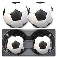 2 Pack Car Coasters For Cup Holders,Foosball Balls Car Cup Holder Coasters,2.75" Universal Size Anti Slip Rubber Mat,Car Cup Holder Decal Decor Accessories,Foosball Balls Gifts For Men,Women{"Color_name":"Football","Size_name":"2PCS"} - 足球 - 查看 1
