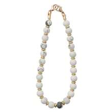 TENOC Marble Beaded Phone Wrist Strap, Cellphone Lanyard With Tether Tab, Hands-Free Phone Chain Wristlet Bracelet Keychain, Marble White{"Color_name":"B-MarbleWhite"} - B-đá cẩm thạch trắng - Xem 1