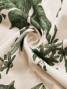 Women's Sleeveless Plaid Print Waist Flare Dress With Knit Cardigan, Bohemian Print Outfit For Date - Army Green - View 5