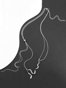 Vielseitiges Nischen-Design Hochwertige Schlangenkette Halskette für Frauen, zarte Schlüsselbein-Kette, geeignet als Geburtstags- oder Feiertagsgeschenk