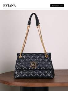 2025 新款时尚奢华女包，百搭优雅绗缝链条单肩包，高品质大容量通勤托特包 - 彩色 - 查看 15