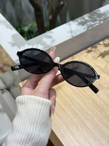 1/2/3 piezas Gafas ovaladas de moda con marco pequeño, retro, versátiles, para uso diario, vacaciones, playa, accesorios de mujer, ropa casual de primavera y verano, regalo, estampado de leopardo