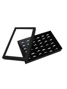 1 pieza Caja de almacenamiento de espuma con 36 agujeros, tablero de exhibición de joyería, almohadilla de inserción de esponja para aretes, caja de almacenamiento y exhibición de anillos para escritorio. Cubierta transparente del cielo y la tierra Caja de anillos de 36 ojos 3, Paquete de 6 Caja de empaque de joyería para uñas. Caja de almacenamiento de joyería, Suministros de almacenamiento y organización, Necesidades diarias y del hogar