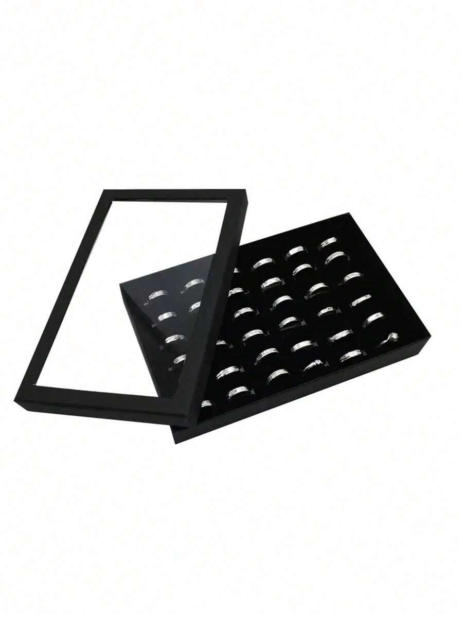 1 pieza Caja de almacenamiento de espuma con 36 agujeros, tablero de exhibición de joyería, almohadilla de inserción de esponja para aretes, caja de almacenamiento y exhibición de anillos para escritorio. Cubierta transparente del cielo y la tierra Caja de anillos de 36 ojos 3, Paquete de 6 Caja de empaque de joyería para uñas. Caja de almacenamiento de joyería, Suministros de almacenamiento y organización, Necesidades diarias y del hogar