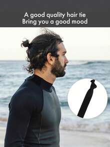 Breathable Sports Headband For Men, Solid Color Knotted Hair Tie, Headband Hair Accessory - High Elastic Hair Scrunchie, Headband, Unisex Hair Accessories, Non-Slip Ponytail Hair Tie, Rubber Band Hair Tie