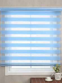 1 Pieza Persiana Doble Capa Enrollable 80x180cm / 120x180cm Protección Solar Y Privacidad Para Ventanas De Baño, Oficina, Dormitorio Y Estudio Decoración De Hogar - Multicolor - Ver 15