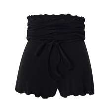 Daydance Quần múa ba lê nữ, quần short dệt kim bảo vệ eo dành cho người lớn, quần tập nhảy, quần thể thao chạy bộ, quần múa ba lê màu đen, quần thể thao mùa xuân. - màu đen - Xem 5