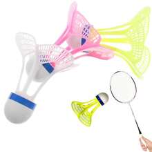 3pcs Windproof Nylon Badminton Shuttlecocks, Suitable For Indoor & Outdoor Training, Impact-Resistant Precise Control, Skill Improvement