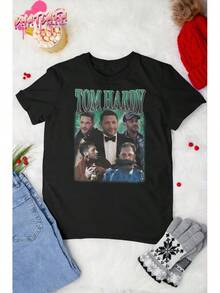 Tom Hardy Bootleg Vintage T-Shirt, Black Hawk Down Film, Ridley Scott Fans, Academy Award Shirt, Oscars Shirt, BAFTA Rising Star Award - 黑色 - 查看 6