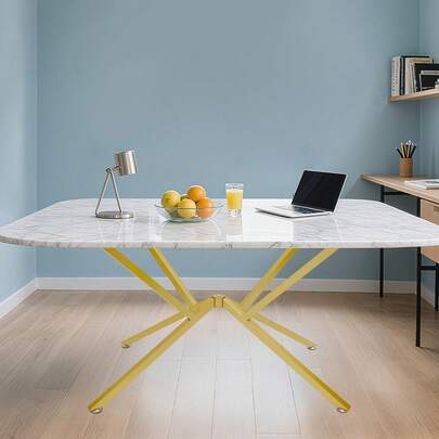 100*56*71cm Golden Metal Table Legs Floorstanding Table Crossed-Leg Modern Table Legs With 5 Suction Cups+Foot Pads For Patios, Bedrooms, Living Rooms
