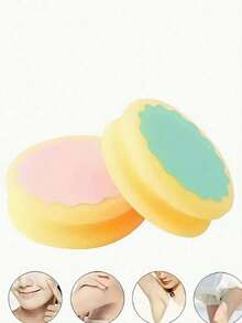 1pc Painless Hair Removal Depilation Sponge For Women, Remove Unwanted Hair On Upper Lip, Chin, Face, And Neck, Hair Removal Pad - Multicolor - View 7