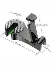 1pc Multifunctional Rear Car Phone Holder Hook, Creative Hook Multifunctional Rear Hanging Phone Holder - Multicolor - View 7