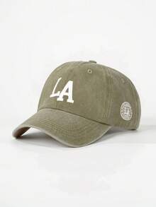 1pc Embroidered LA Washed Baseball Cap, Adjustable Outdoor Sun Protection Casual Hat Suitable For Spring/Autumn Travel, Beach, Vacation, Men, Y2K Style - Baseball Cap - View 11