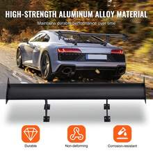 GT Wing Car Spoiler, 43.3 Inch Universal Spoiler With Single Deck, Adjustable Lightweight Aluminum, Car Rear Spoiler Wing, Racing Spoiler BGW/JDM Drift Black - Single Layer Long Bracket With Holes - View 3