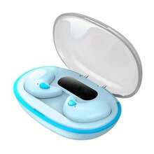 X55 TWS 无线睡眠耳机，Hi-Fi 立体声，防水防噪，兼容 和安卓手机，无线蓝牙耳机，触控耳机，赠品齐全，原装 TWS 150mAh 无线蓝牙耳机，透明 Hi-Fi 耳机，LED 电量数字显示，立体声耳机，适用于智能手机 - 彩色 - 查看 15