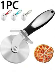 Pizza Cutter Wheel, Stainless Steel Slicer,  Sharp Funny Classic Cutters, Kitchen Gadget With Finger Guard Protects, For Pizza Lovers For Easy Dishwasher Cleaning - màu đen - Xem 10