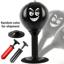 1套桌面拳击速度球，助您对抗压力，释放能量，是成人减压的终极必备品。它小巧的尺寸使其非常适合摆放在办公桌上，让您在工作或学习期间快速放松身心，缓解压力。灵敏的响应式设计确保了令人满意的回弹力，让您以一种引人入胜的方式释放压力。无论您是在应对工作压力， - 彩色 - 查看 11