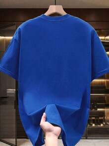 Suitable For Everyday Wear, It Pairs Well With Men's Jeans. Gifts For Men, Men's T-Shirts, Men's Tops, Men's Sweatshirts. Loose And Comfortable. Gift Idea - 藍色 - 查看 4