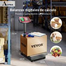 AI-PIKA Pesado Báscula Bascula Plataforma 180 kg,Industrial Negocio Alta Precision Bascula,Alta precisión 0,01g,Pantalla LCD de alta definición,Equipaje Paquete Precio Cálculo Envío postal Envío - 1 - Ver 4