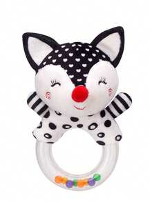 Baby Rattle Toys, Black & Elephant Hand Rattle, Soft Toys To Attract Babies, Gifts For Boys & Girls, Birthday, Christmas Gift - Multicolor - View 6