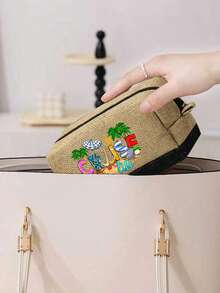 Ensemble de sacs de plage pour femme, imprimé plage, grand sac à main et deux trousses de maquillage, sac de voyage pour vacances, week-end, court séjour, cadeau d'anniversaire personnalisé pour une amie, idéal pour un mariage, un anniversaire, des vacances, un cadeau idéal pour les femmes, les mamans, les enseignantes, les amies, les demoiselles d'honneur, les étudiantes, la rentrée scolaire, un cadeau pour la meilleure amie, un souvenir de la mariée (avec foulard).