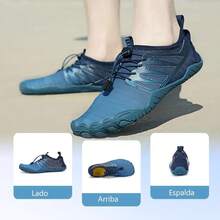 BexpAudpot Zapatos de Agua para Hombre y Mujer, Zapatos Acuáticos Descalzos Transpirables de Secado Rápido para Nadar, Pplaya, Surf, Vadeo, Yoga - azul - Ver 5