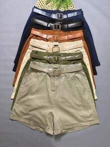 Simples    Bolso  Zíper  Botão    Praia