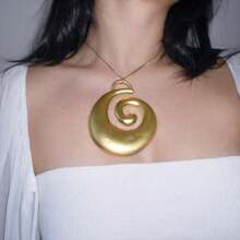 Spiral Statement Necklace - Gold-Tone Layered Coil Choker, Adjustable Chain Jewelry For Women, Versatile Daily & Evening Wear - 鍍金 - 查看 10