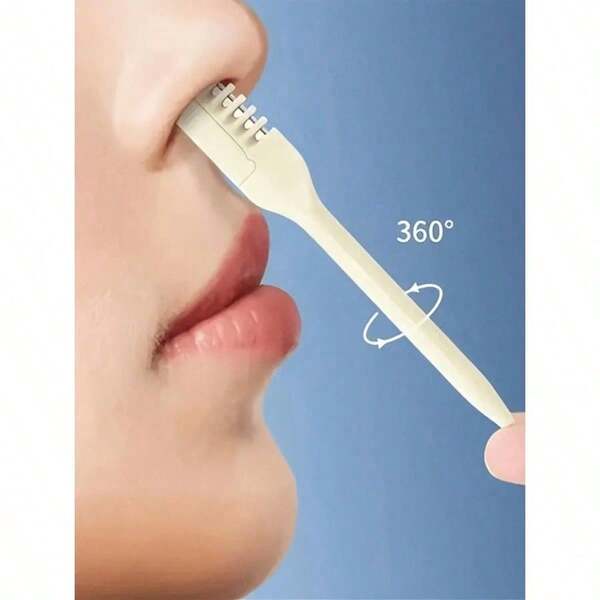 1/4pcs Manual Nose Hair Trimmer -360 ° Rotation For Easy Use Accurate And Portable Comfortable Trimming Experience Easily Trim Difficult To Reach Nasal Hair