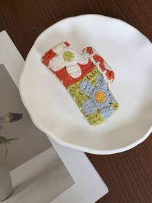 Kẹp tóc lớn hình hoa dâu tây móc len nhiều màu sắc kiểu Pháp, kiểu dáng nghỉ mát ven biển, họa tiết hoa văn Boho, phụ kiện tóc mùa thu/đông, kẹp tóc thanh lịch, kẹp tóc mùa đông, kẹp tóc mùa hè - Nhiều màu - Xem 2