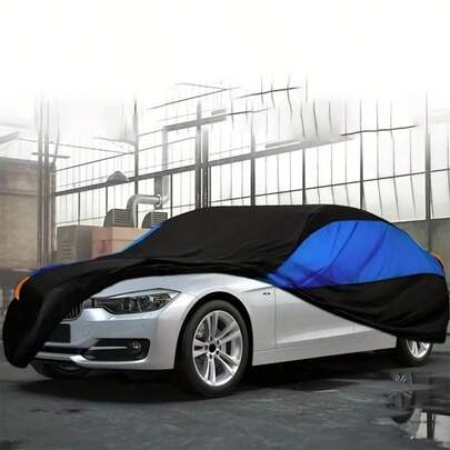 All-Season Thick Black Car Cover, Windproof & Bird Droppings Proof Full Car Outdoor SUV Protective Cover, Suitable For Various Car Models, Car Snow Cover, Car Protection Accessory, Thick Car Cover, Snow-Proof Car Cover, Durable Protective Case, Weather-Resistant Fabric