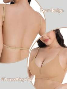 Women's Deep-V Bra Seamless Backless Bra Backless Strapless Underwear Sexy Bra Bridallingerie Three Types Of Straps, Seamless And Breathable, Adjustable Shoulder Straps, Thin Bra, Comfortable And Breathable, Suitable For Weddings, Formal Dresses, Camisole Skirts, Etc