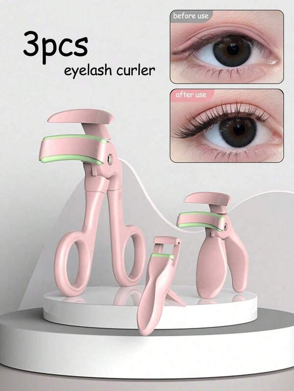 3pcs/2pcs/1pc Japanese-Style Dopamine Eyelash Tools,Pink Mini Eyelash Curlers With Wide-Angle Round Handle, No-Pinch Design For Curls,Perfect For Daily Makeup, Travel & Professional Use - Must-Have For Lash Artists, Asian Eyes & Beginners,Great For Valentine's Day & Christmas Gifts,Makeup,Cheap,Room Decor,Vanity,Travel,Bedroom,Makeup Accessories,Eyelash Curler