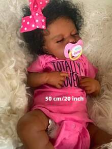 Lifelike Reborn Baby Doll 20 Inch | Soft Cloth Body, 3D Painted Skin With Veins | Ultra Realistic Newborn Infant Toy | Gift For Kids, Christmas, Birthday - Nhiều màu - Xem 2