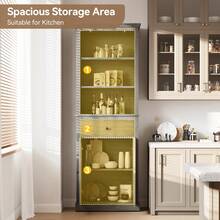 Mueble de baño alto estantería estrecha estantes cajón estilo rústico gris organizador almacenamiento baño hogar minimalista práctico compacto muebles - Gris - Ver 2