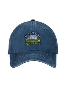 Nurture Nature Baseball Cap Golf Dad Hat Adjustable Original Classic Low Profile Cotton Hat Unconstructed Plain Cap Men Women - Màu xanh hải quân - Xem 1