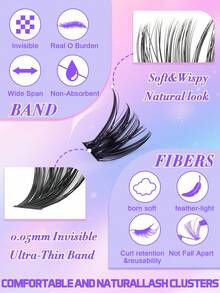800/760/571/774/784pcs D-Curl High Capacity Individual Lashes Set, DIY Lash Clusters, Natural & Fluffy, Lightweight & Soft, Reusable, Single Strand Segmented False Lashes, Lash Extension, 10D/20D/30D/40D/30D/40D/50D/60D/50D/60D/80D/100D, Suitable For Beginners For Home Or Outdoor Use, Applicable For Daily Life, Wedding, Date, Party, Music Festival, Student Back To School Gift, Lash Clusters, Individual False Lashes, False Eyelashes - D - View 7