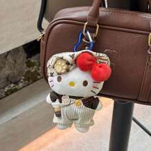 1 件 Sanrio Hello Kitty 毛绒玩偶吊坠、复古风格包包饰物、背包装饰、可爱 PluDollToy、礼物、钥匙扣、节日礼物